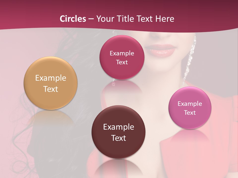 A Woman In A Red Dress Is Posing For A Picture PowerPoint Template