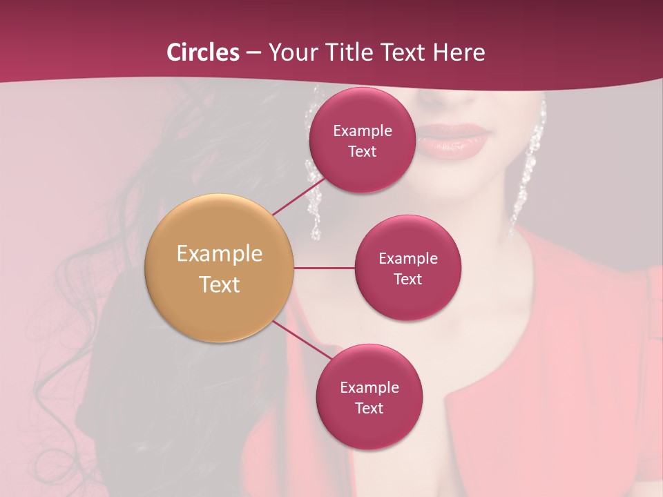 A Woman In A Red Dress Is Posing For A Picture PowerPoint Template