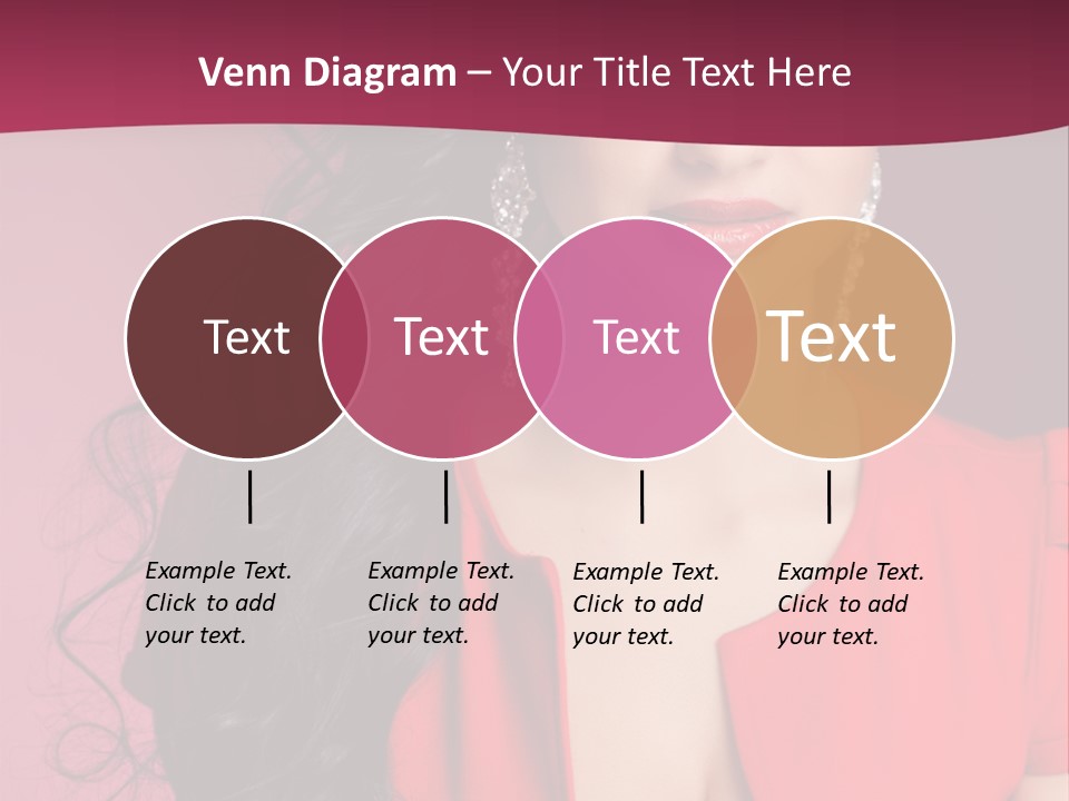 A Woman In A Red Dress Is Posing For A Picture PowerPoint Template