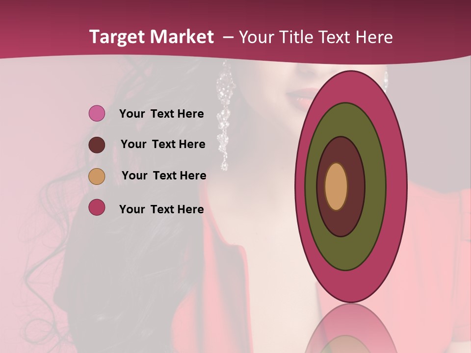 A Woman In A Red Dress Is Posing For A Picture PowerPoint Template