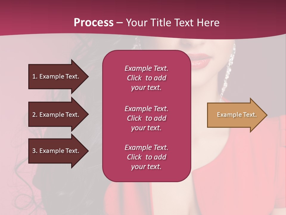 A Woman In A Red Dress Is Posing For A Picture PowerPoint Template