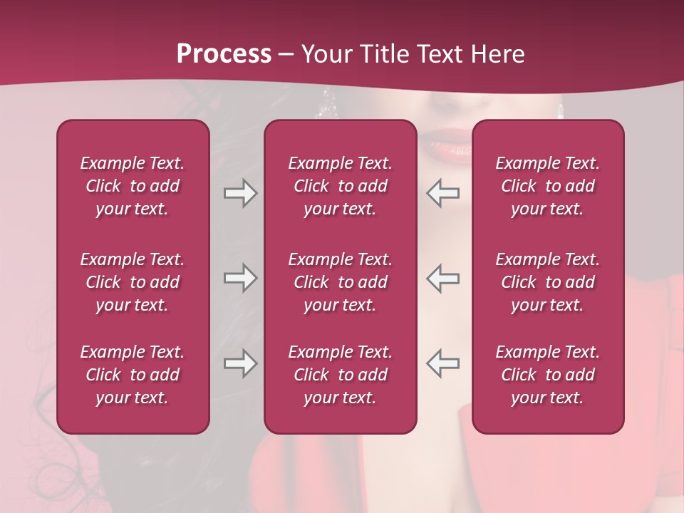 A Woman In A Red Dress Is Posing For A Picture PowerPoint Template