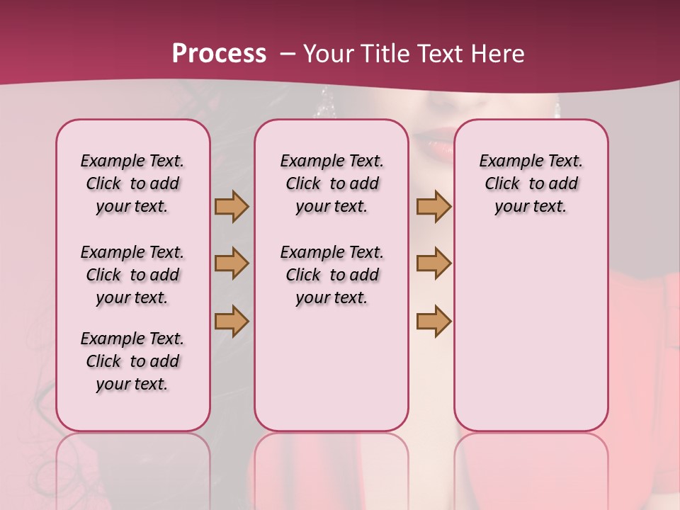 A Woman In A Red Dress Is Posing For A Picture PowerPoint Template