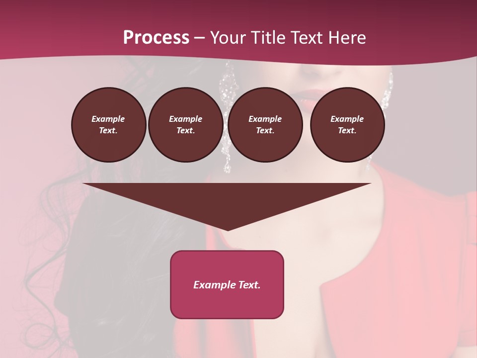 A Woman In A Red Dress Is Posing For A Picture PowerPoint Template