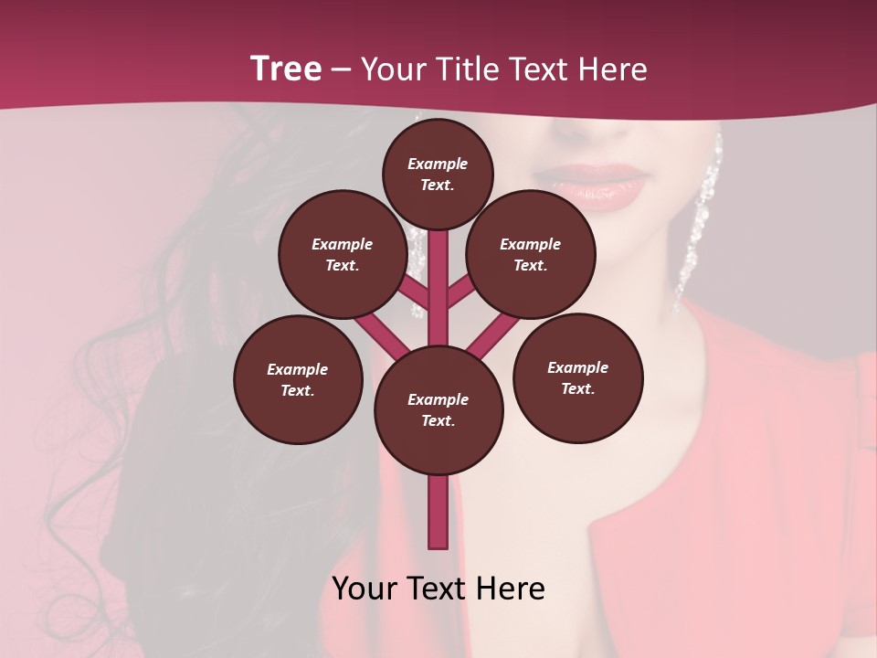 A Woman In A Red Dress Is Posing For A Picture PowerPoint Template