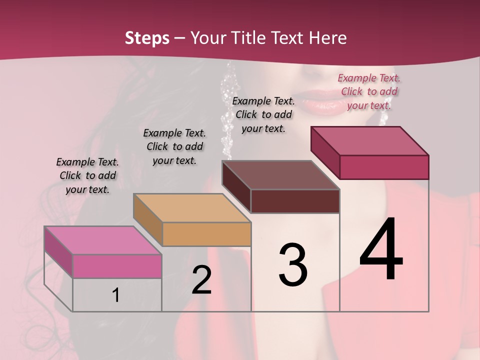 A Woman In A Red Dress Is Posing For A Picture PowerPoint Template