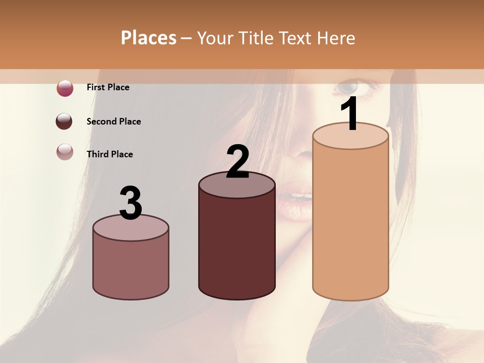 A Woman With Long Hair Is Looking At The Camera PowerPoint Template