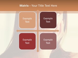 A Woman With Long Hair Is Looking At The Camera PowerPoint Template