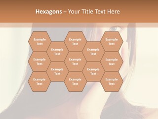 A Woman With Long Hair Is Looking At The Camera PowerPoint Template