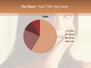 A Woman With Long Hair Is Looking At The Camera PowerPoint Template