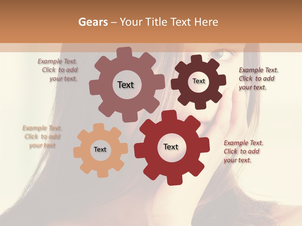 A Woman With Long Hair Is Looking At The Camera PowerPoint Template