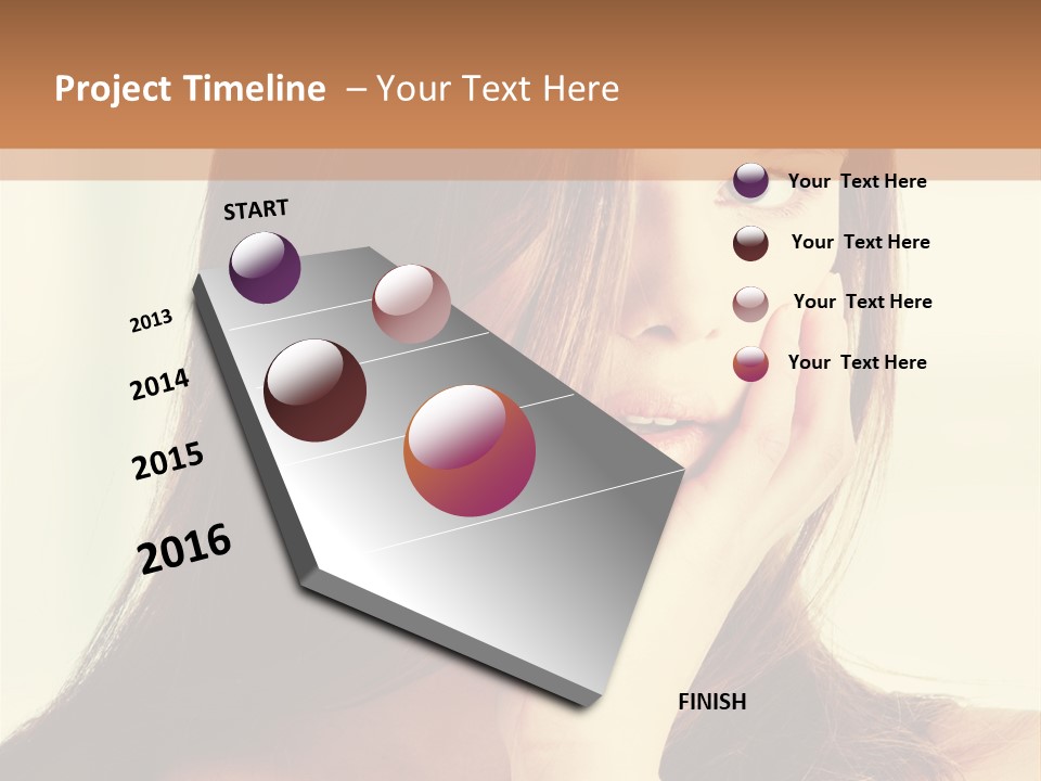 A Woman With Long Hair Is Looking At The Camera PowerPoint Template