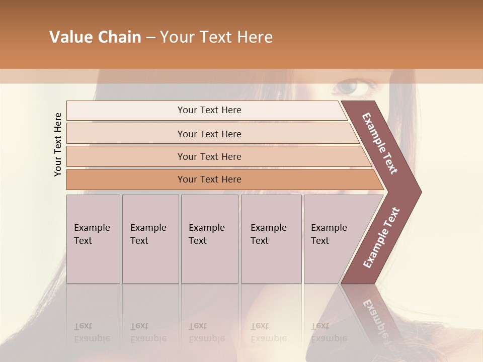 A Woman With Long Hair Is Looking At The Camera PowerPoint Template