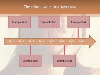 A Woman With Long Hair Is Looking At The Camera PowerPoint Template