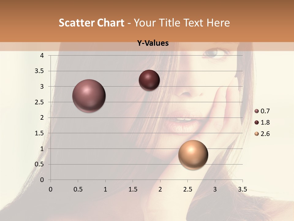 A Woman With Long Hair Is Looking At The Camera PowerPoint Template
