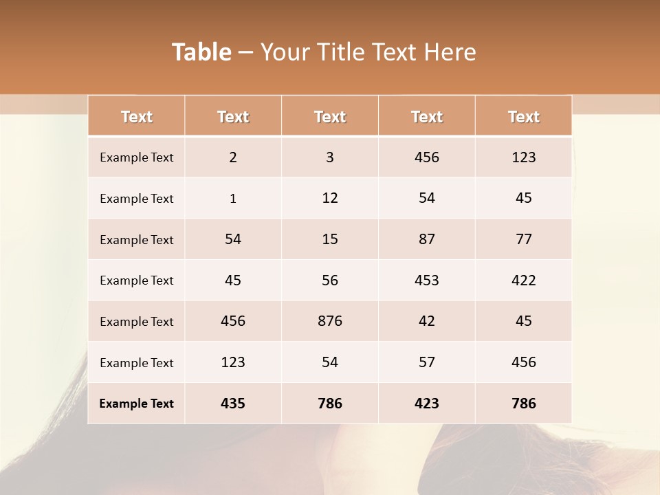 A Woman With Long Hair Is Looking At The Camera PowerPoint Template