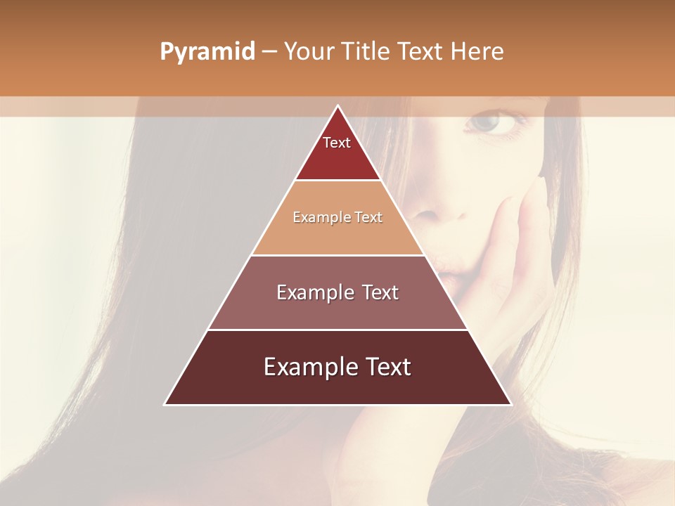 A Woman With Long Hair Is Looking At The Camera PowerPoint Template