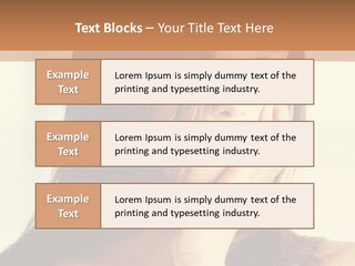 A Woman With Long Hair Is Looking At The Camera PowerPoint Template