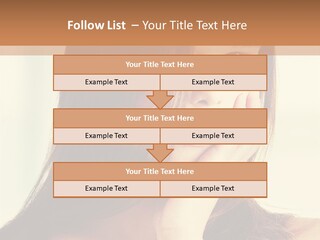 A Woman With Long Hair Is Looking At The Camera PowerPoint Template