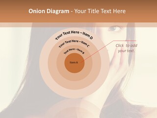 A Woman With Long Hair Is Looking At The Camera PowerPoint Template