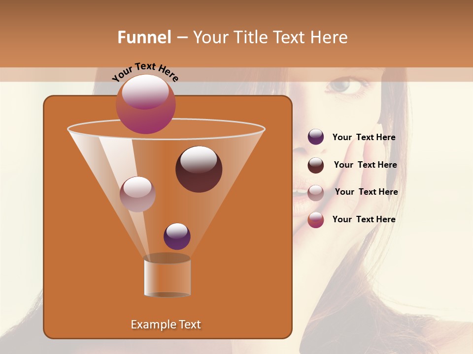 A Woman With Long Hair Is Looking At The Camera PowerPoint Template