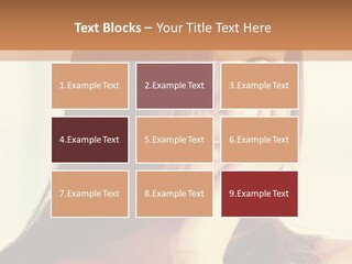 A Woman With Long Hair Is Looking At The Camera PowerPoint Template