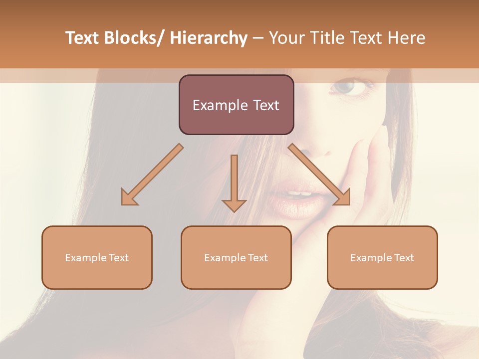 A Woman With Long Hair Is Looking At The Camera PowerPoint Template