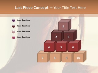 A Woman With Long Hair Is Looking At The Camera PowerPoint Template