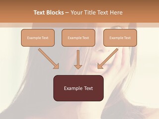 A Woman With Long Hair Is Looking At The Camera PowerPoint Template