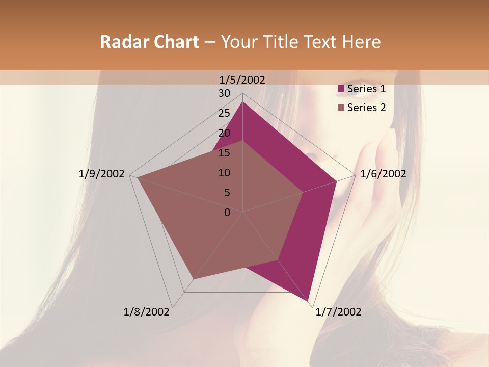 A Woman With Long Hair Is Looking At The Camera PowerPoint Template
