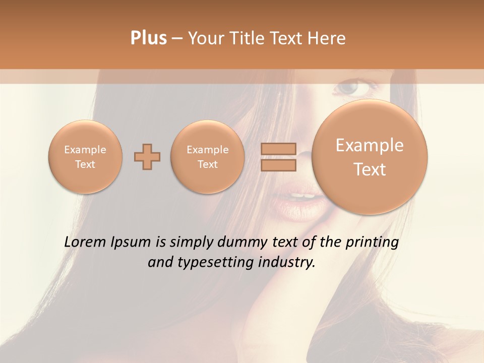 A Woman With Long Hair Is Looking At The Camera PowerPoint Template