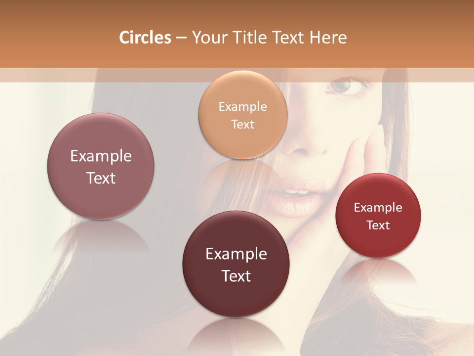 A Woman With Long Hair Is Looking At The Camera PowerPoint Template