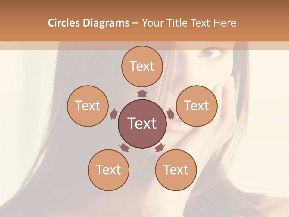 A Woman With Long Hair Is Looking At The Camera PowerPoint Template