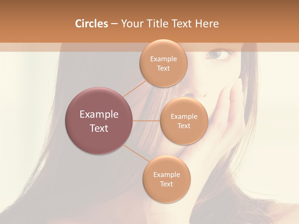 A Woman With Long Hair Is Looking At The Camera PowerPoint Template