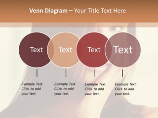 A Woman With Long Hair Is Looking At The Camera PowerPoint Template