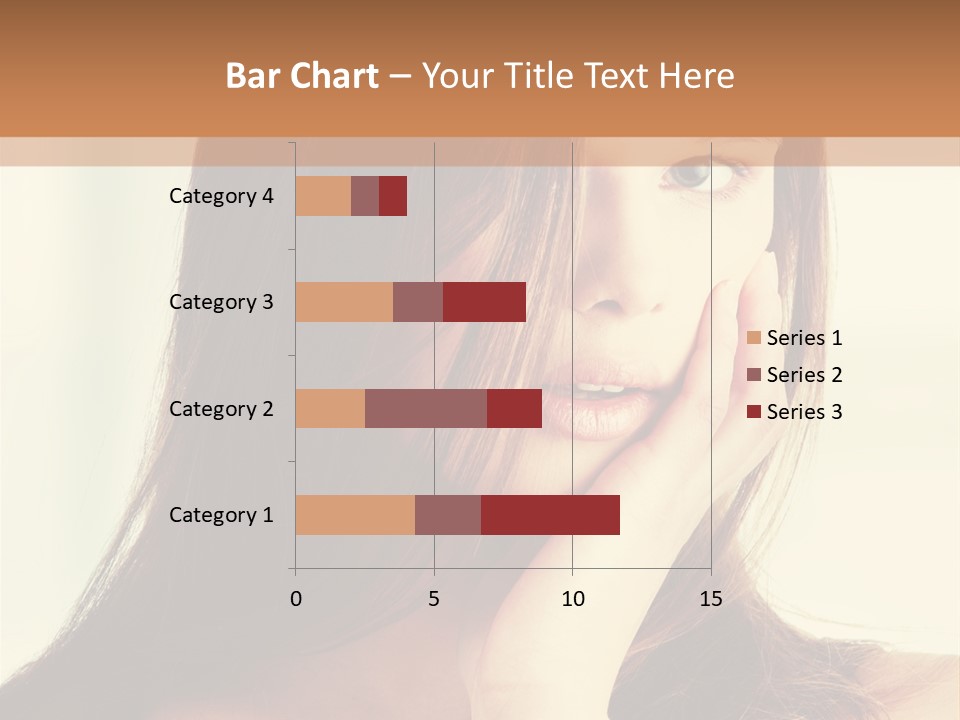 A Woman With Long Hair Is Looking At The Camera PowerPoint Template