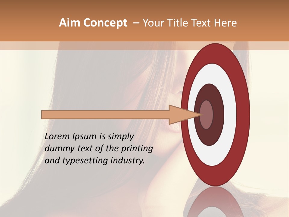 A Woman With Long Hair Is Looking At The Camera PowerPoint Template