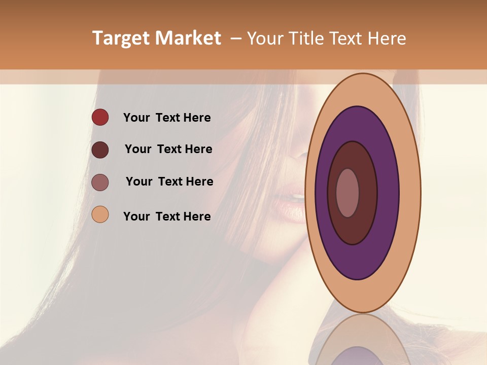 A Woman With Long Hair Is Looking At The Camera PowerPoint Template