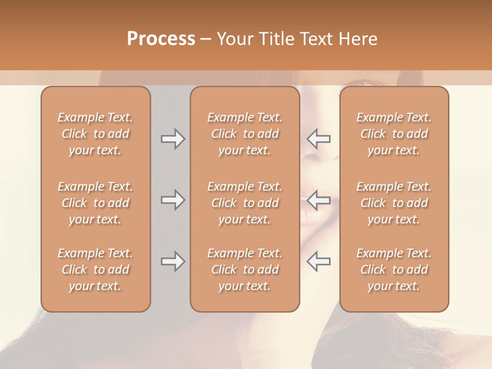 A Woman With Long Hair Is Looking At The Camera PowerPoint Template