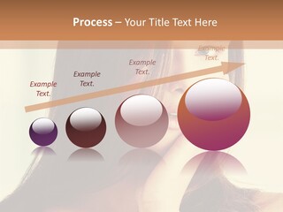 A Woman With Long Hair Is Looking At The Camera PowerPoint Template