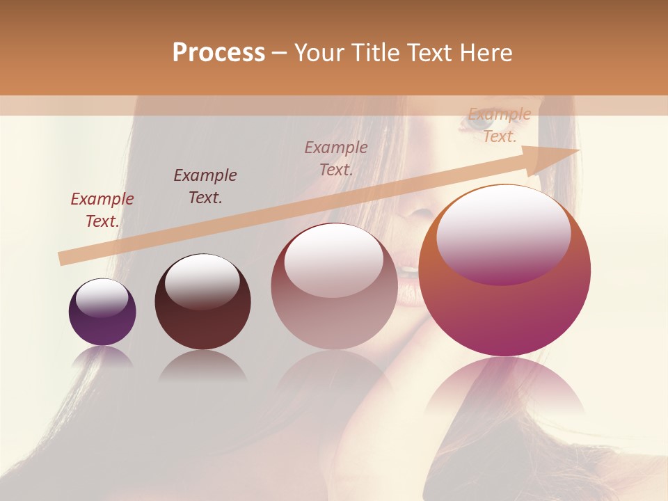 A Woman With Long Hair Is Looking At The Camera PowerPoint Template