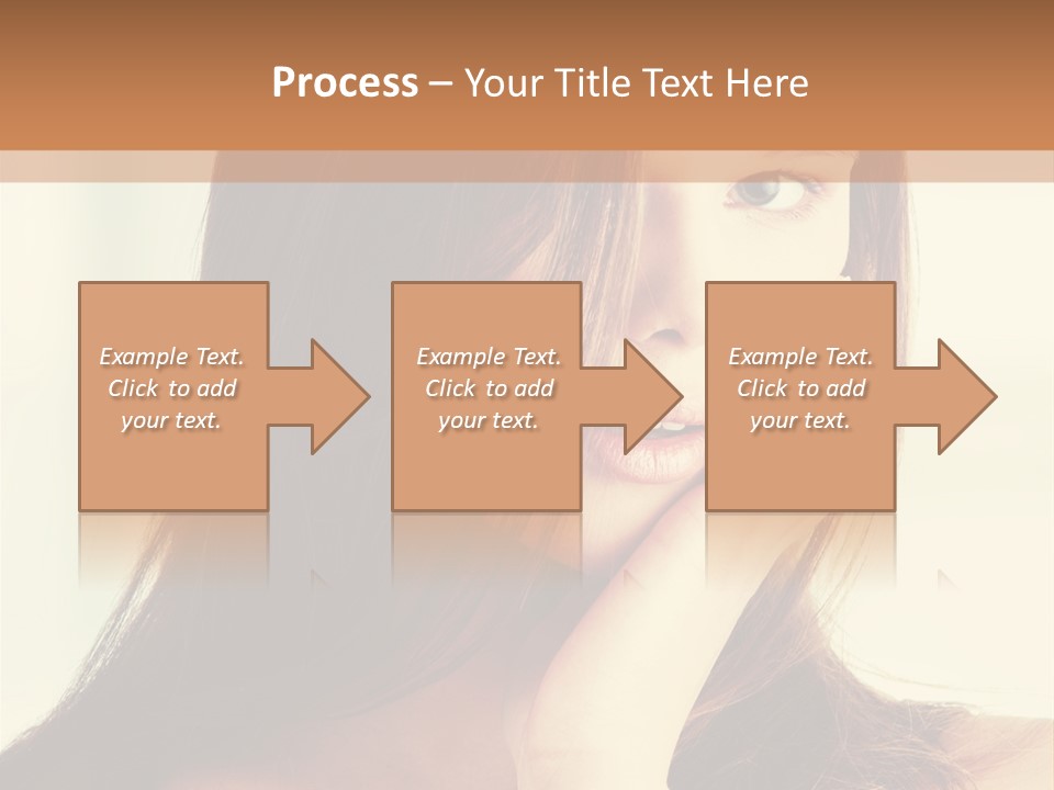 A Woman With Long Hair Is Looking At The Camera PowerPoint Template