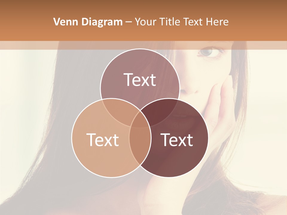 A Woman With Long Hair Is Looking At The Camera PowerPoint Template