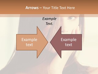 A Woman With Long Hair Is Looking At The Camera PowerPoint Template