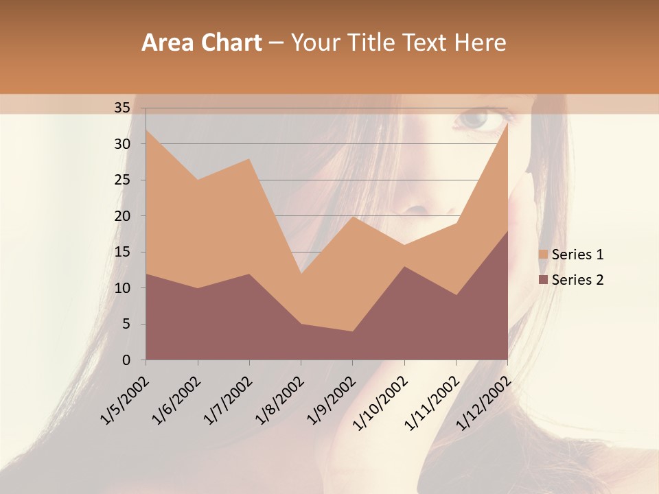 A Woman With Long Hair Is Looking At The Camera PowerPoint Template