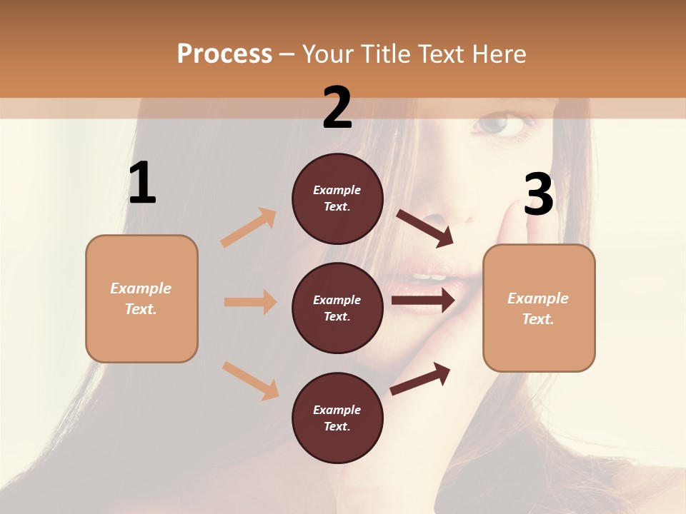 A Woman With Long Hair Is Looking At The Camera PowerPoint Template