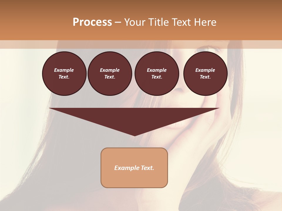 A Woman With Long Hair Is Looking At The Camera PowerPoint Template