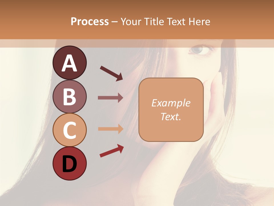 A Woman With Long Hair Is Looking At The Camera PowerPoint Template