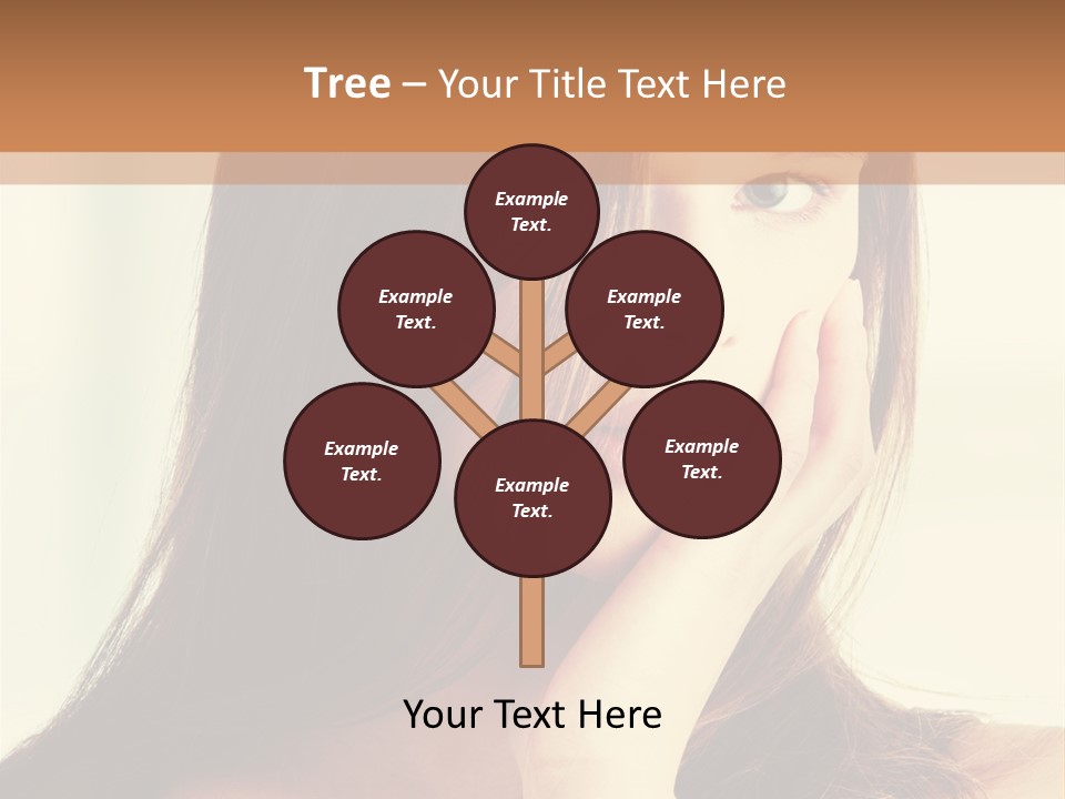 A Woman With Long Hair Is Looking At The Camera PowerPoint Template