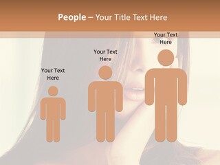 A Woman With Long Hair Is Looking At The Camera PowerPoint Template